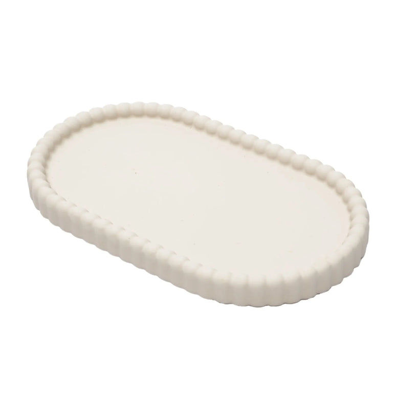 Set 3 piese accesorii de baie crem