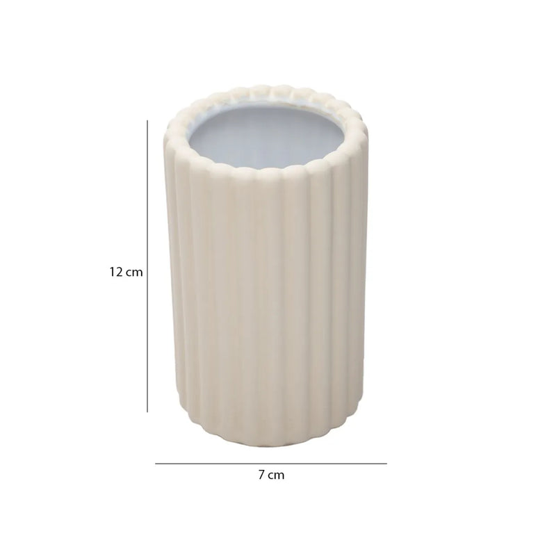 Set 3 piese accesorii de baie crem