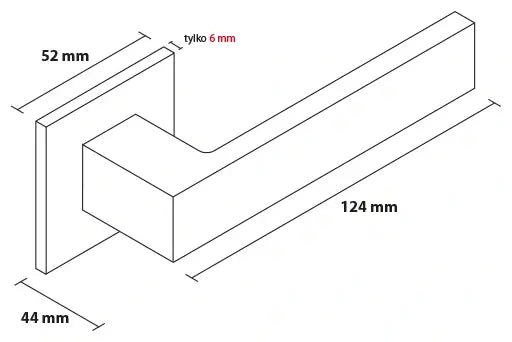 Manere usi CUBE SLIM auriu lucios