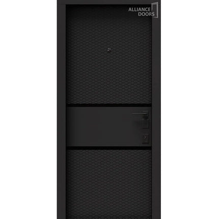 Usa intrare Dubai (soft touch negru / alb interior)