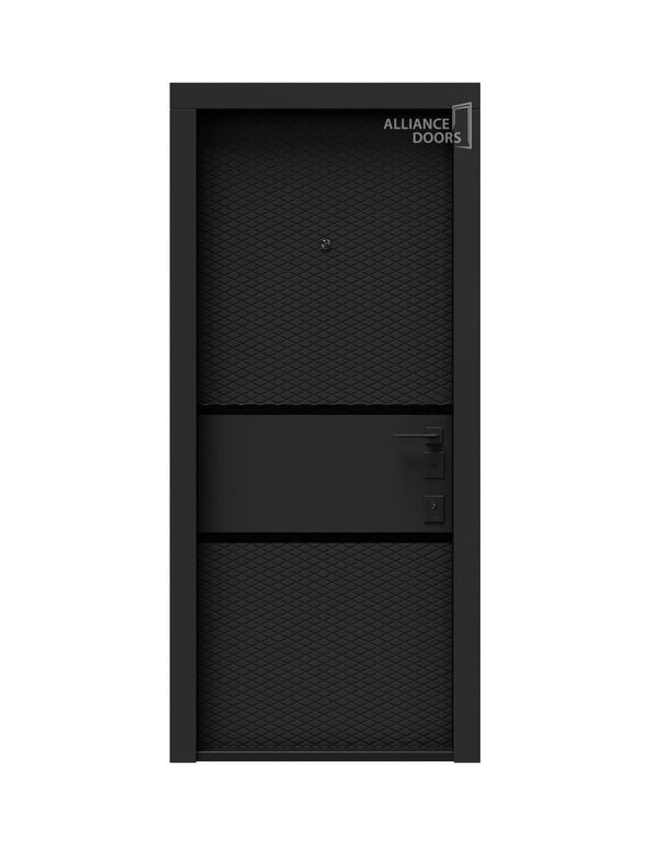 Usa intrare Dubai (soft touch negru / alb interior)