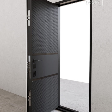 Usa intrare Dubai (soft touch negru / alb interior)