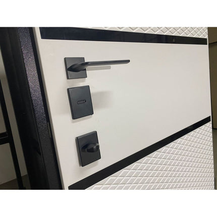 Usa intrare Dubai (soft touch negru / alb interior)