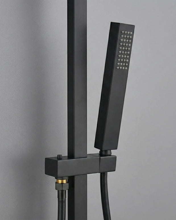 Sistem de duș termostatic – Colecția Mason – Negru mat – OLV-MAS-SHS-MB