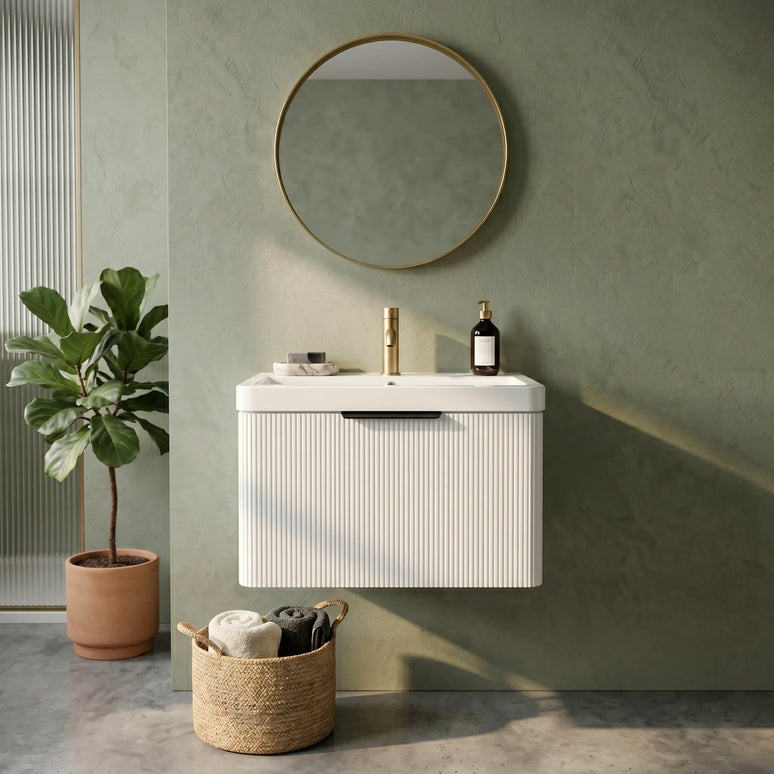 Mobilier de baie suspendat Frost, Alb