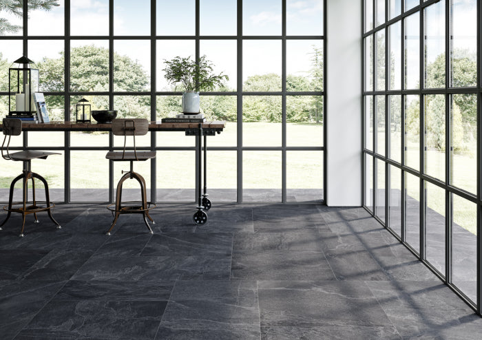 Gresie  portelanata SOFT SLATE ANTRACIT 60 x 120 cm