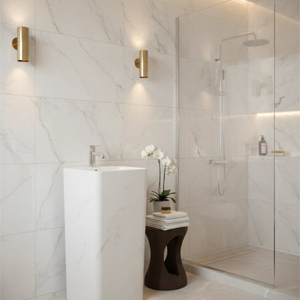Lavoar freestanding ceramic H15-CUG01-M – design pătrat marmorat