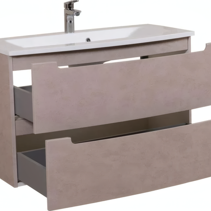 Mobilier de baie suspendat Headway beton-beige