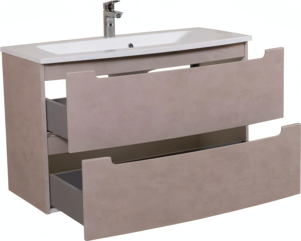 Mobilier de baie suspendat Headway beton-beige