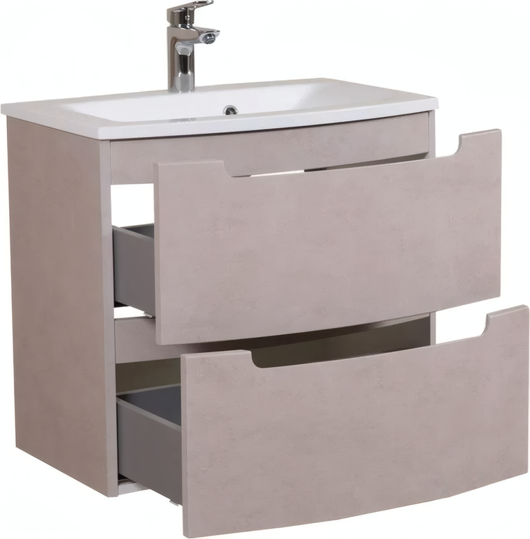 Mobilier de baie suspendat Headway beton-beige