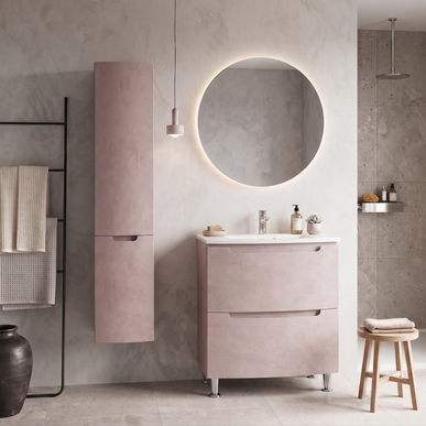 Mobilier de baie pe pardoseală Headway beton-beige