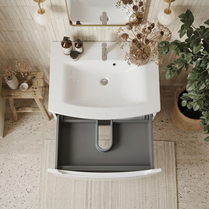 Set baie Headway – mască pe pardoseală cu lavoar ceramic