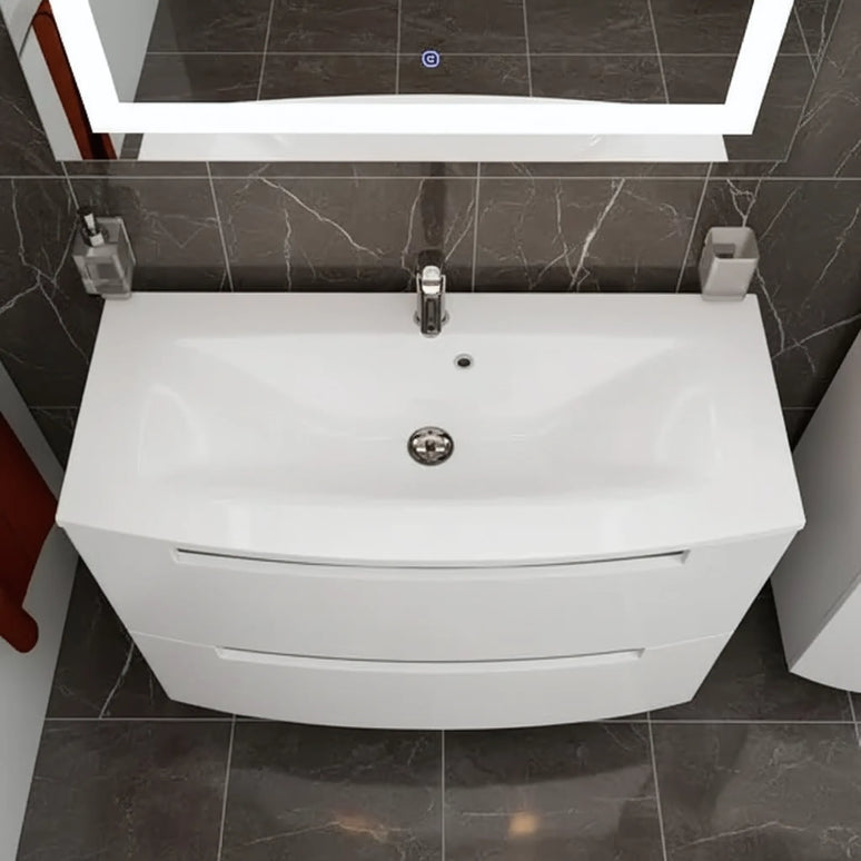 Set baie Headway – mască pe pardoseală cu lavoar ceramic