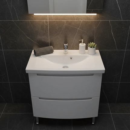 Set baie Headway – mască pe pardoseală cu lavoar ceramic