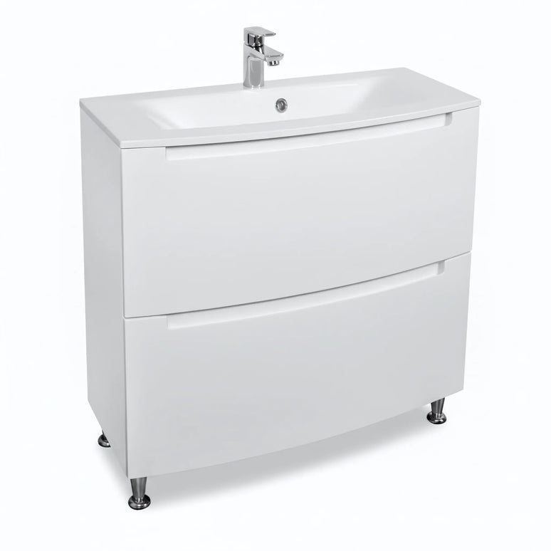 Set baie Headway – mască pe pardoseală cu lavoar ceramic