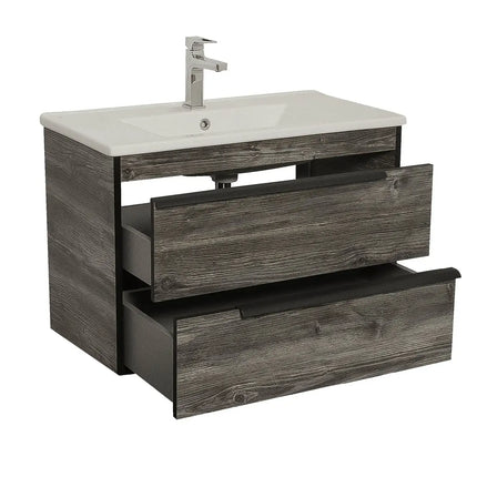 Mobilier baie suspendat  Neo Loft, Oak moras