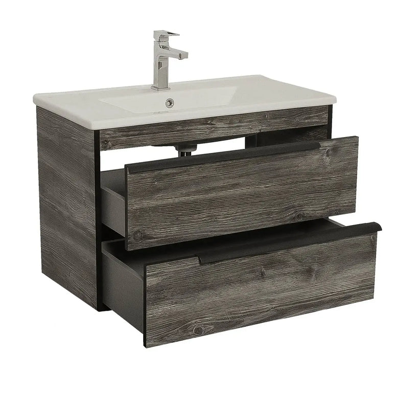 Mobilier baie suspendat  Neo Loft, Oak moras