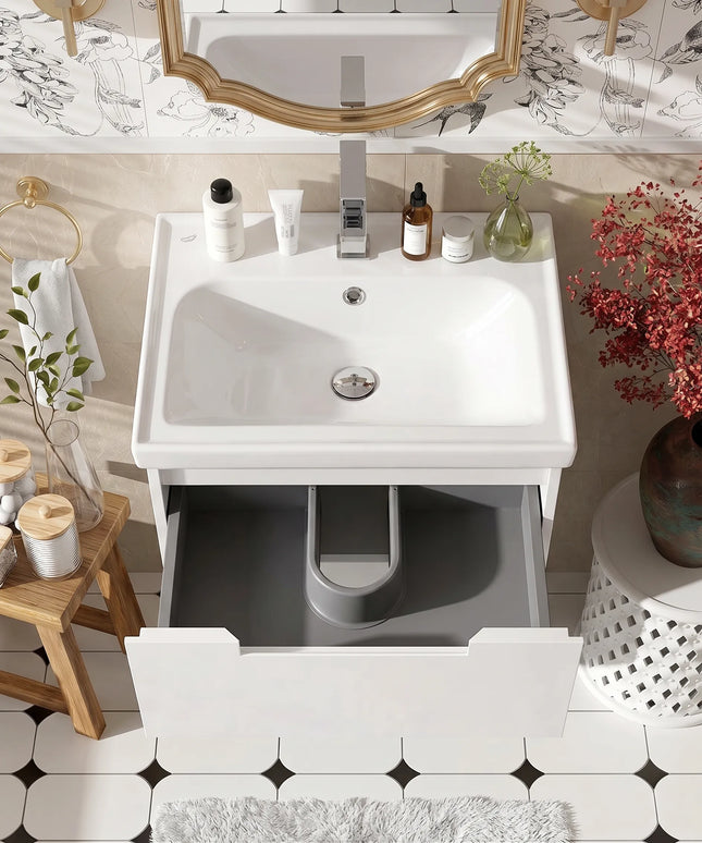 Mobilier de baie suspendat Infinity, Alb