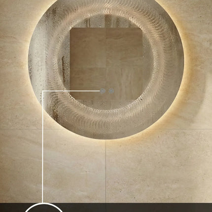 Oglindă baie LED ⌀80 cm rotundă, 3 nuanțe de lumină, dezaburire și touch control J-2068