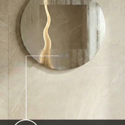 Oglindă baie LED ⌀70 cm rotundă, 3 nuanțe de lumină, dezaburire și touch control J-2080