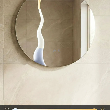 Oglindă baie LED ⌀70 cm rotundă, 3 nuanțe de lumină, dezaburire și touch control J-2080