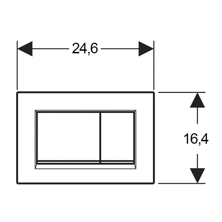 Clapeta cu actionare dubla Geberit, Sigma30, alb, auriu, lucios