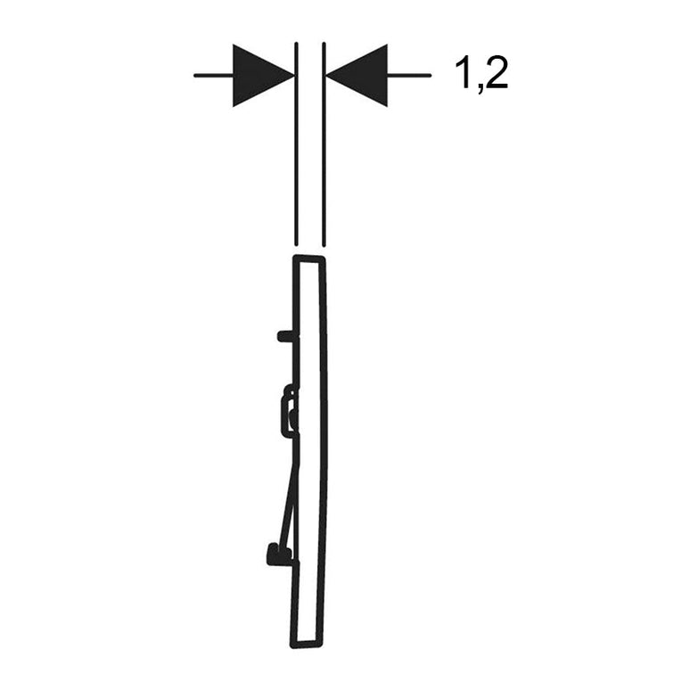 Clapeta cu actionare dubla Geberit, Sigma30, alb, auriu, lucios