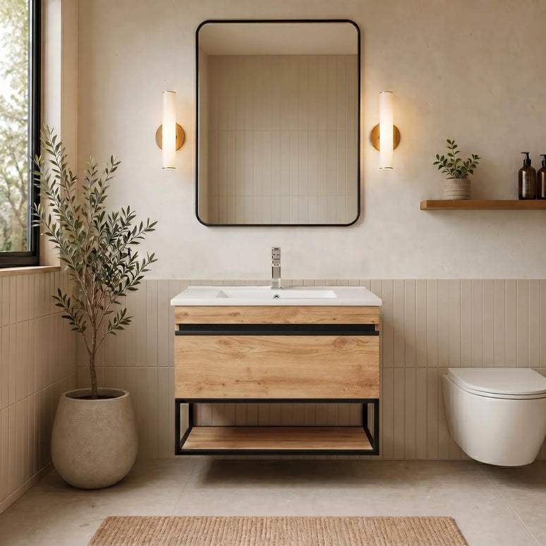 Mobilier de baie suspendat Loft Iron, Seville