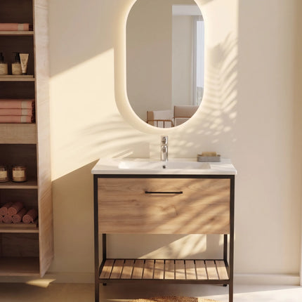 Mobilier baie pe pardoseală Loft Scandi Seville – Design Nordic