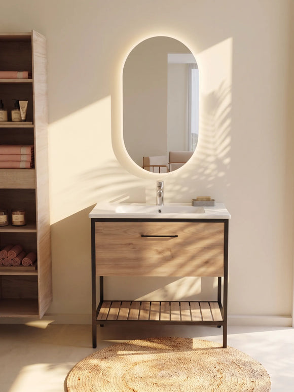 Mobilier baie pe pardoseală Loft Scandi Seville – Design Nordic