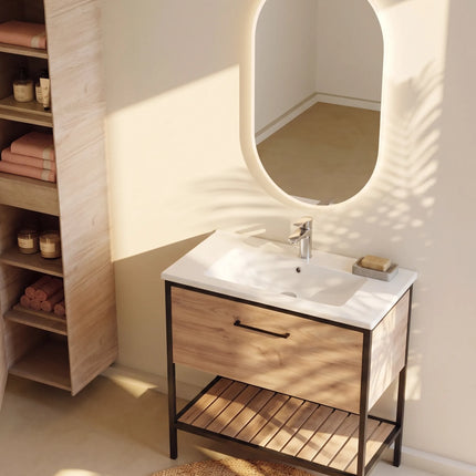 Mobilier baie pe pardoseală Loft Scandi Seville – Design Nordic