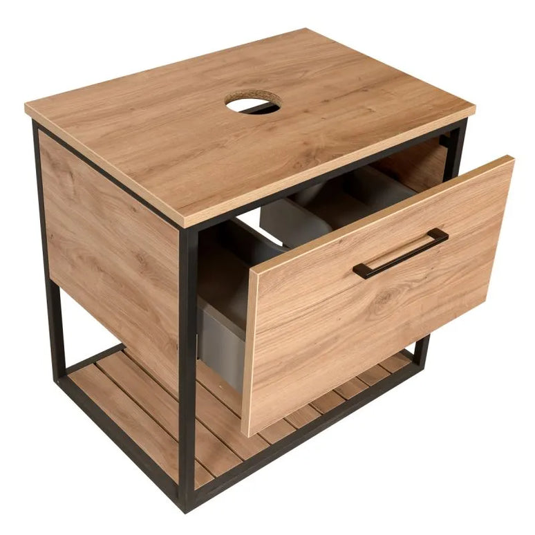 Mobilier baie suspendat Loft Scandi Seville cu blat – Design Nordic