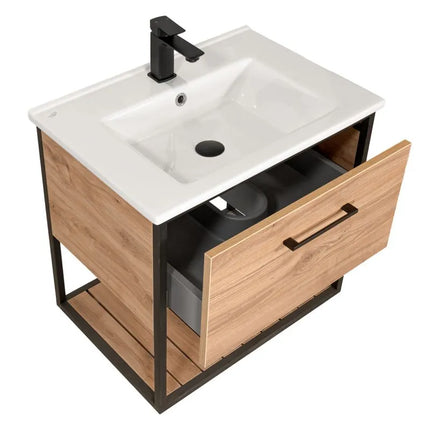 Mobilier baie suspendat cu lavoar ceramic Loft Scandi Seville – Design Nordic