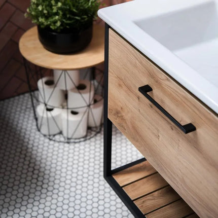 Mobilier baie suspendat cu lavoar ceramic Loft Scandi Seville – Design Nordic