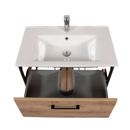 Mobilier baie suspendat cu lavoar ceramic Loft Scandi Seville – Design Nordic