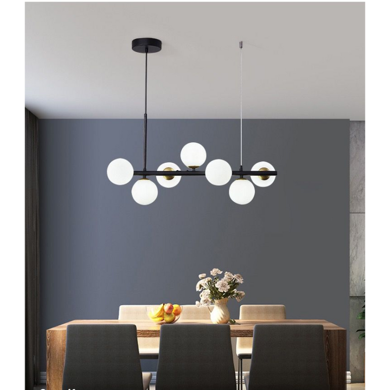 Lustră LED cu 7 Globuri Alb Mat G9  DX1026/7 BK LMX