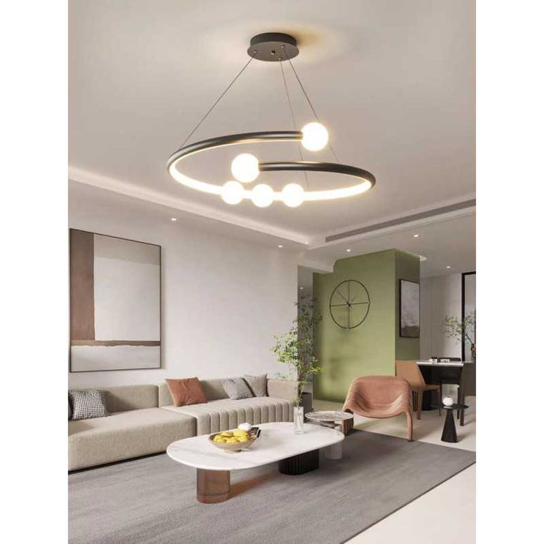 Lustră LED cu Telecomandă WiFi 2.4G  G4128 BK LMX