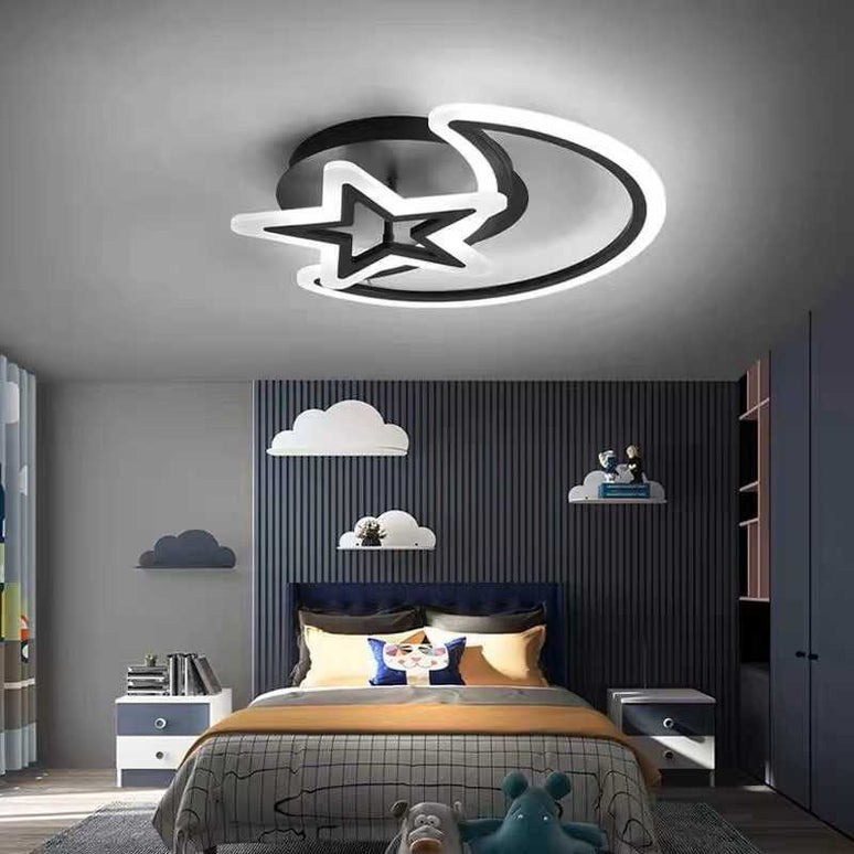 Lustră LED Lună & Stea Neagră G3553 BK LMX