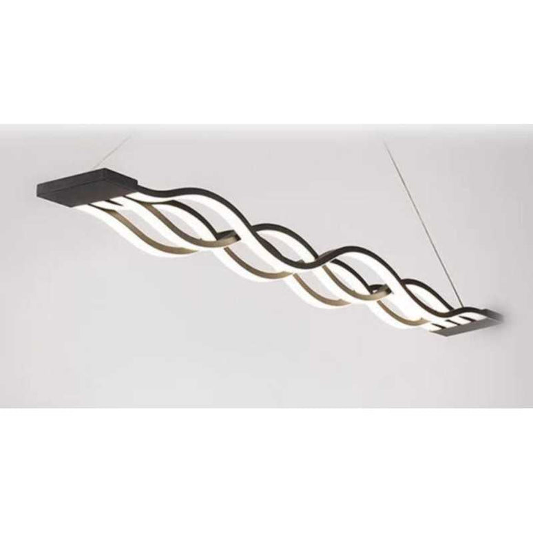 Lustră LED Neagră cu Telecomandă – Eleganță și Iluminare Personalizată G20235 BK LMX