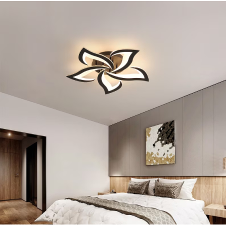 Lustră LED Negru cu Telecomandă WiFi – Eleganță și Tehnologie Inteligentă - G16801/5 BK LMX