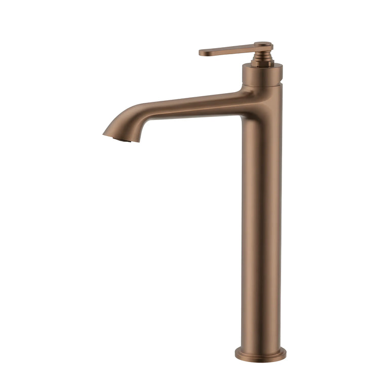 Baterie înaltă lavoar baie bronz satinat – Mâner clasic în trepte | B1006A 02