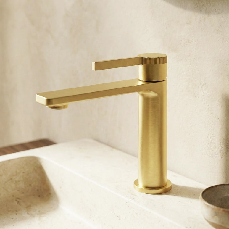 Baterie lavoar – Colecția Rical – Auriu periat