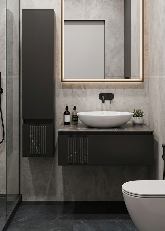 Mobilier de baie suspendat Manhattan , Antracit