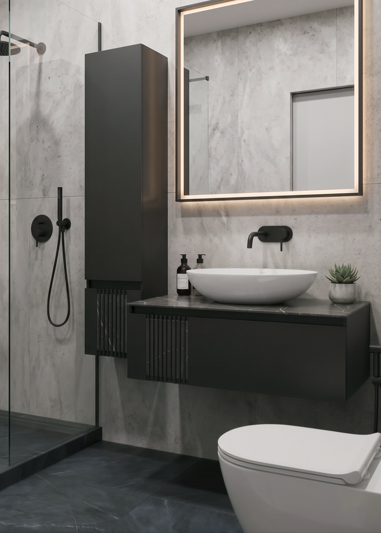 Mobilier de baie suspendat Manhattan , Antracit