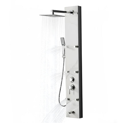 Panel de Duș Marble White – Design Premium cu Jeturi Multiple de Hidromasaj și Duș Fix