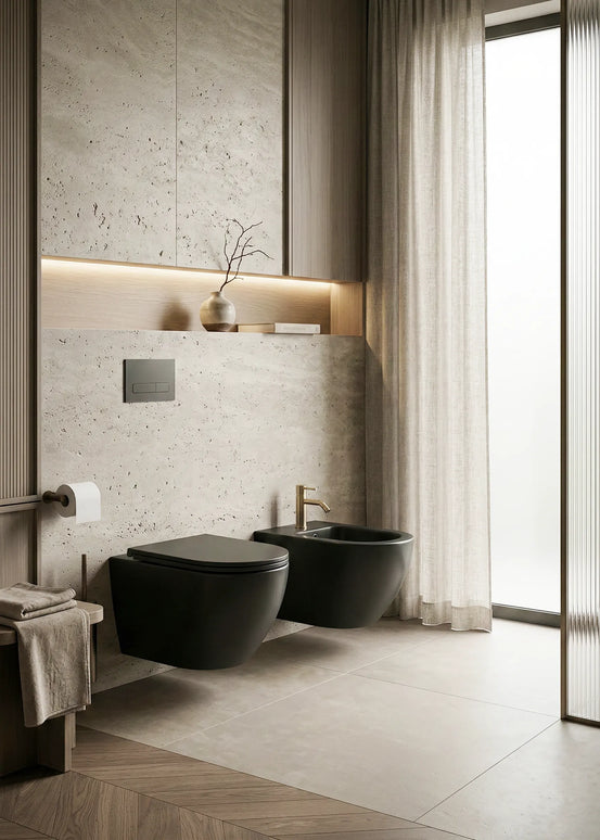 Bideu Suspendat Ceramic Black Matt