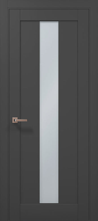 Ușa ML 01 – Minimalism cu sticlă satinată centrală / Millenium - Carlo Porte www.olivy.ro