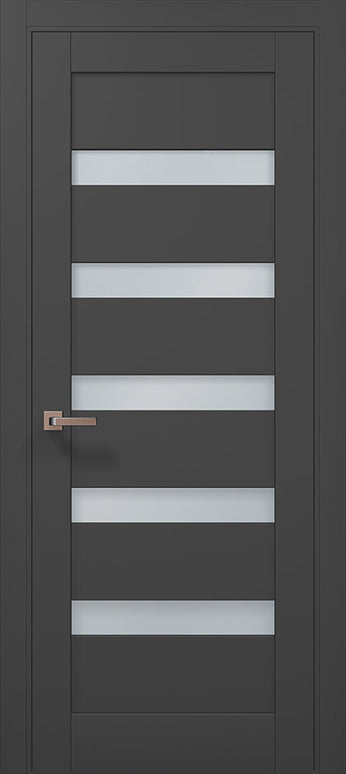 Ușă interior ML-02 – design modern cu inserții de sticlă satinată / Millenium - Carlo Porte www.olivy.ro