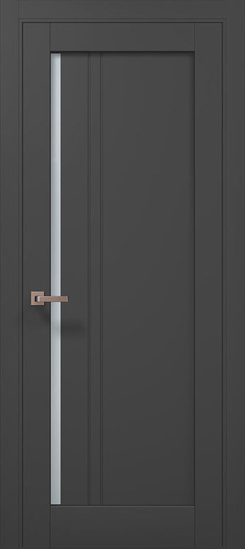 Ușă de interior ML-612 cu riflaj decorativ și geam satin / Millenium - Carlo Porte www.olivy.ro