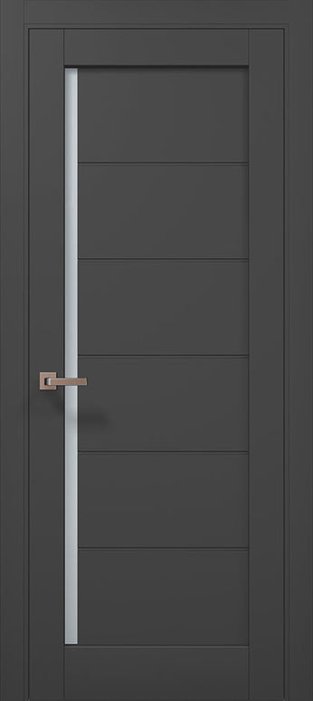 Ușă de interior ML-613 cu linii orizontale și geam satin – model urban / Millenium - Carlo Porte www.olivy.ro